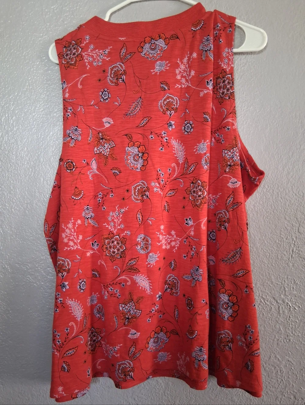 J Jill NWT Floral Henley Tank Cotton Tencel 2X - Picture 6 of 6